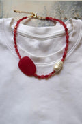 Collar con Jade Rosa y Perla